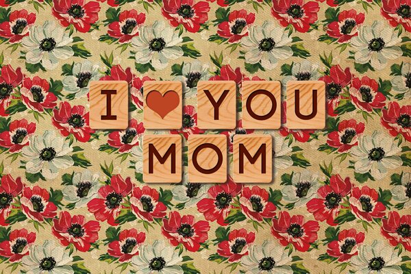 Texture Wallpaper: Ich liebe dich, Mama