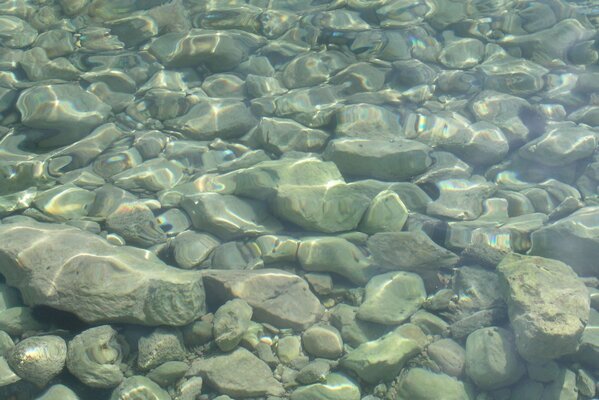 Fond d écran représenté par des pierres sous l eau
