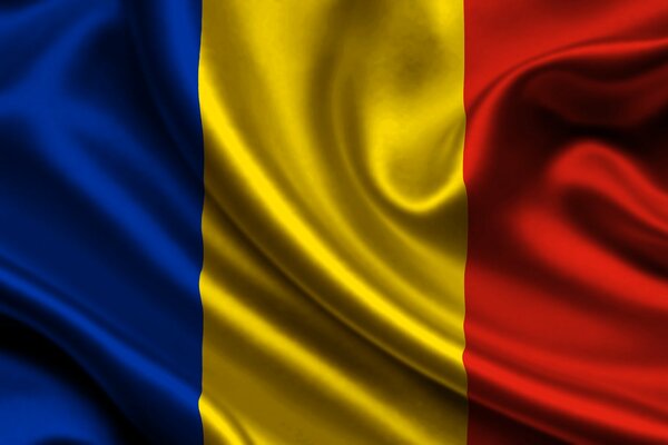Image of the Romanian flag in motion