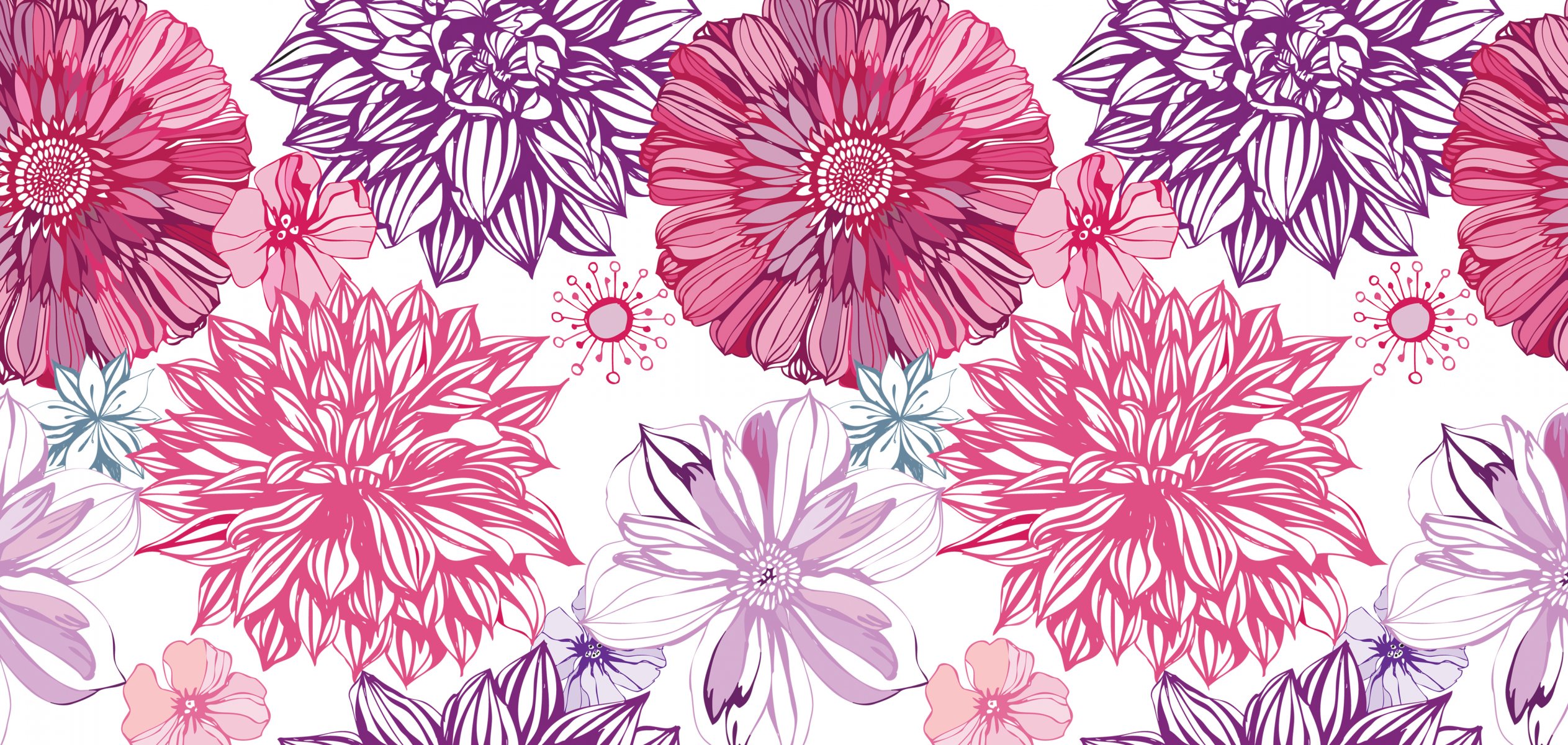 astros dalias brotes vector dibujo arte