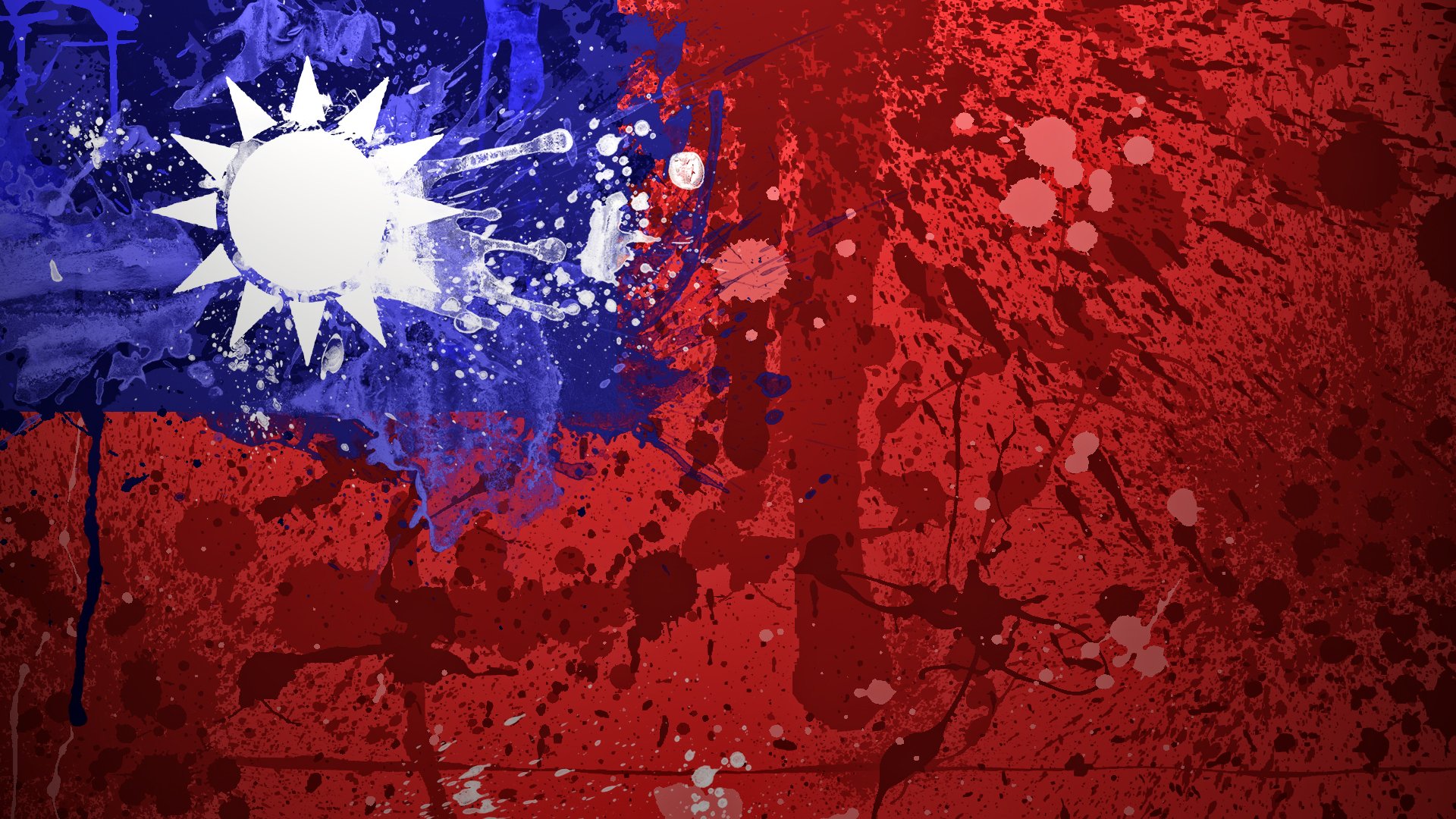 bandiera della repubblica di cina repubblica popolare cinese taiwan bandiera vernice