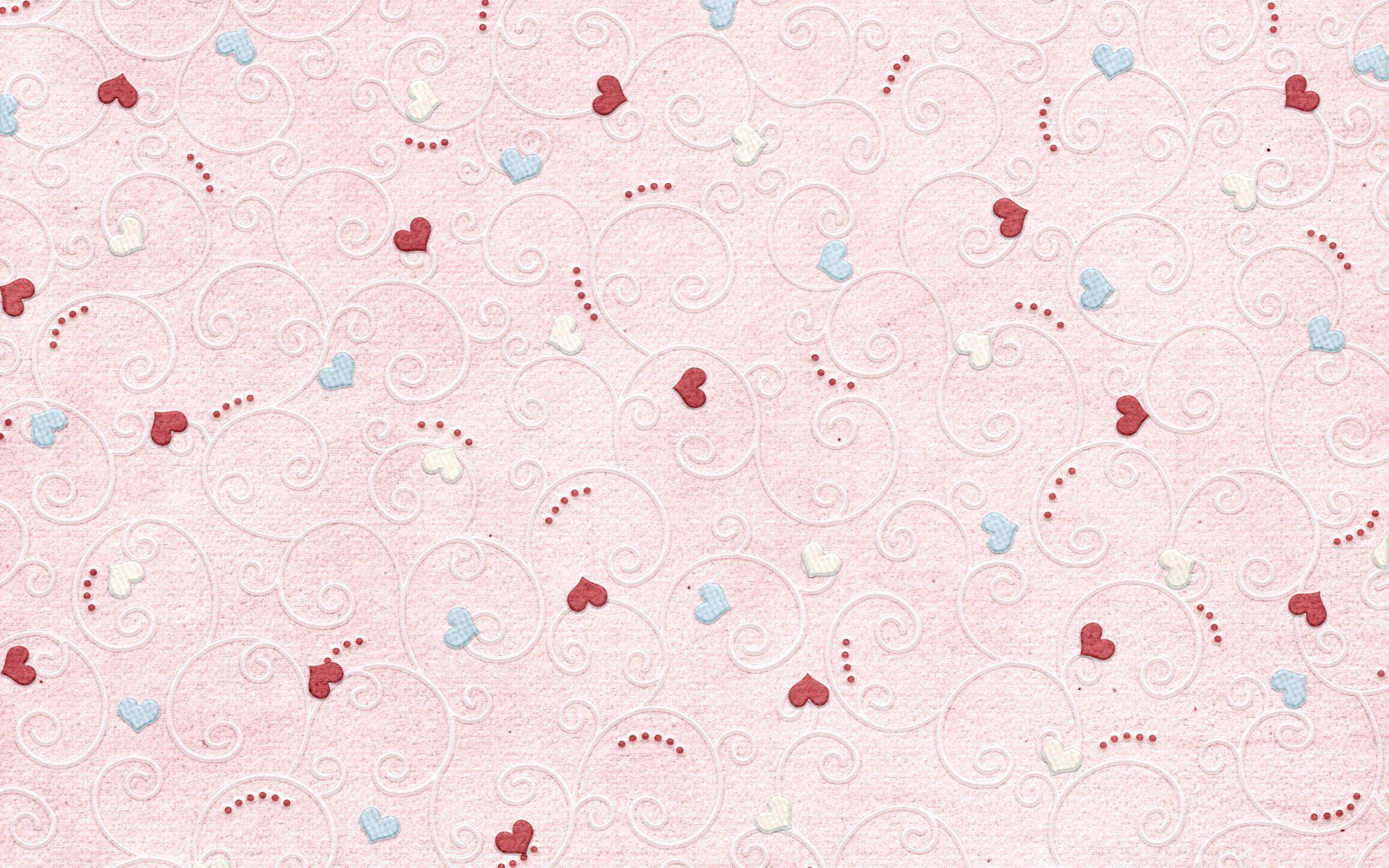 sfondo rosa cuori riccioli puntini