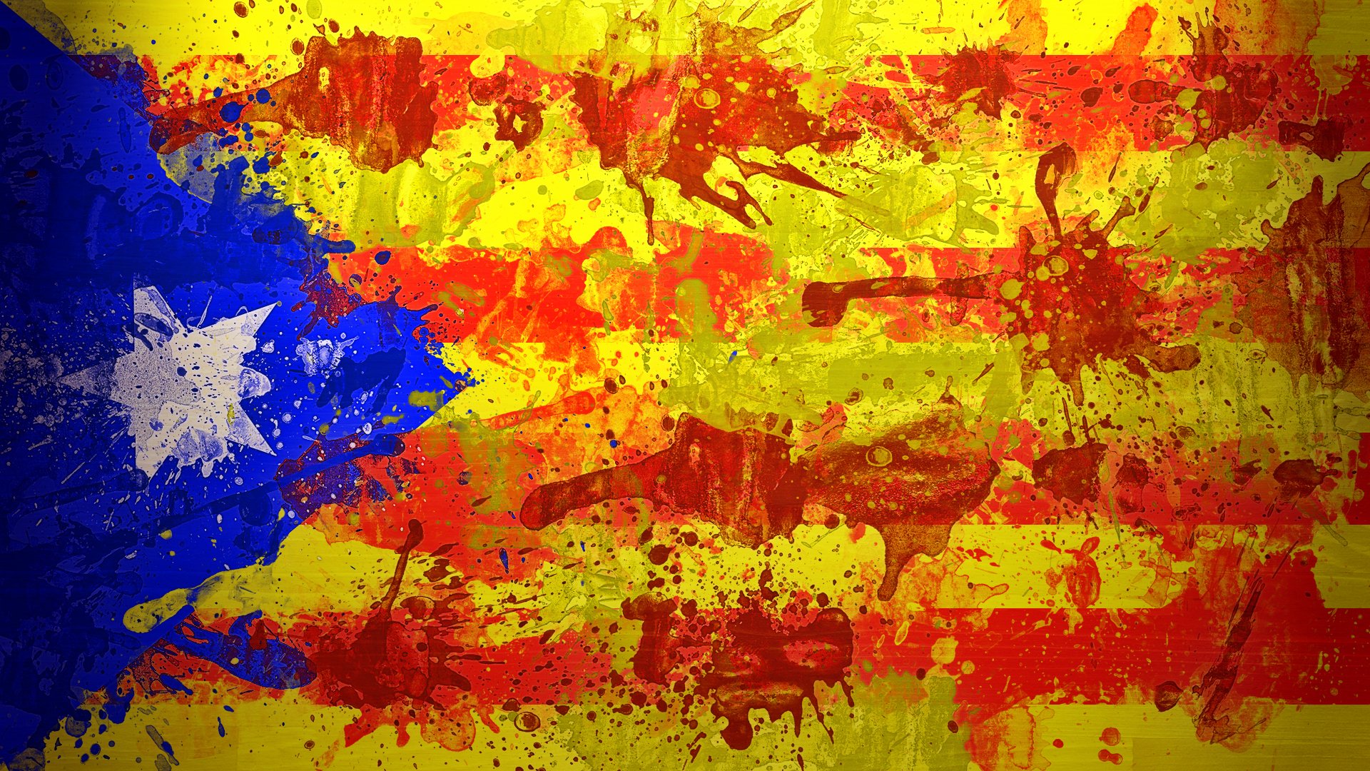 estelada inoffizielle flagge der katalanischen länder flagge farben stern