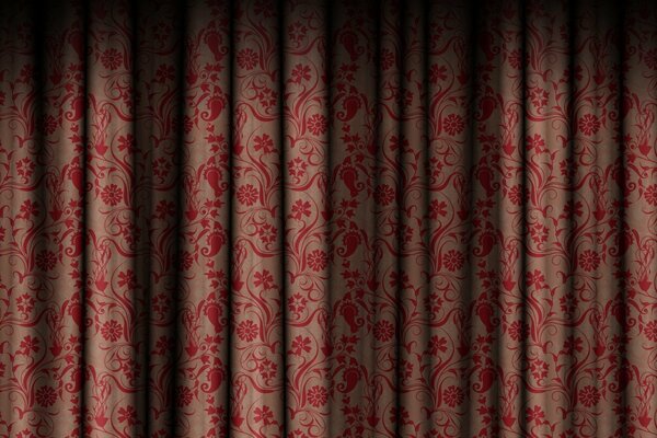 Beau motif de rideau avec des fleurs