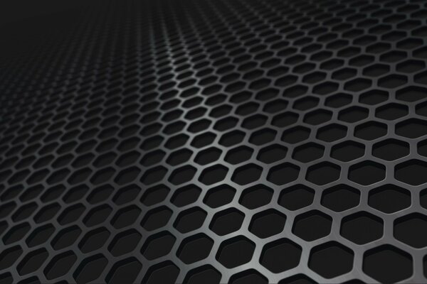 Structure de maille hexagonale de couleur grise
