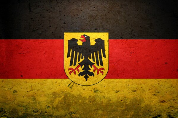 Textura. Bandera de Alemania en textura de hormigón