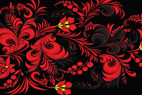 Picture on Khokhloma s desktop