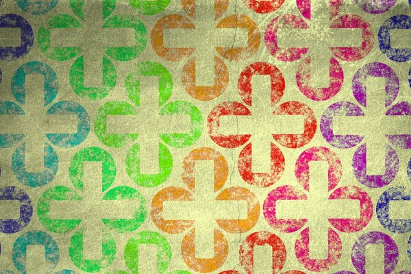 Abstract patterns of bright colors