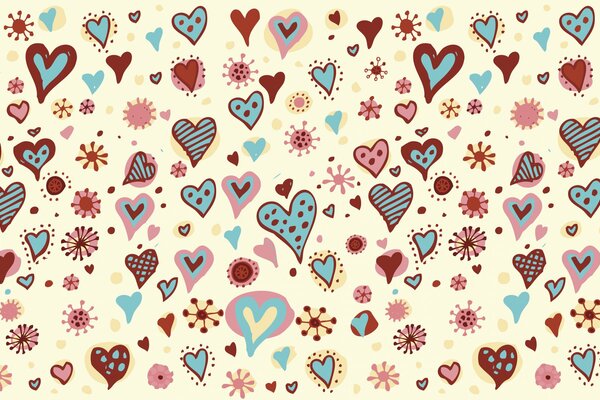 Schönes Muster für eine romantische Postkarte