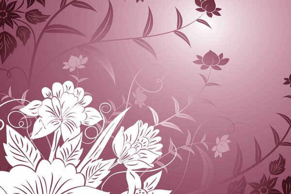 Patrones gráficos de flores y hojas