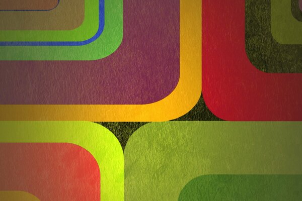 Geometryczna abstrakcja kolorów z liniami i krzywiznami