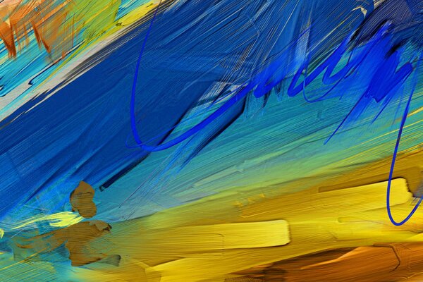 Tratti unici di colori ad olio