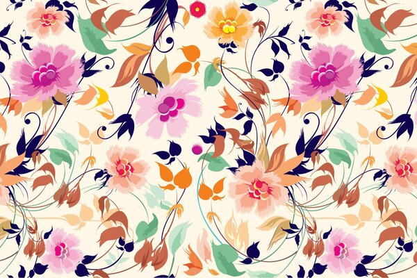 Kunstbild mit Blumen auf ruhigem Hintergrund