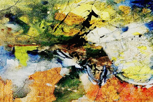 Colori vivaci, texture screpolata
