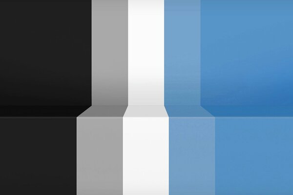 Abstraktes Bild von fünf Farbstufen