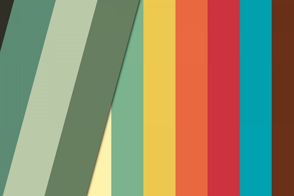 Multicolored vertical stripes on paper