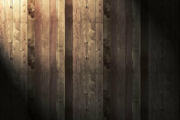 Wooden boards of different colors
