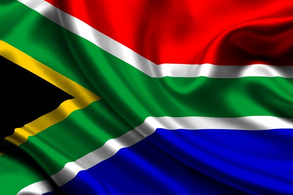 The flag of South Africa is multicolored