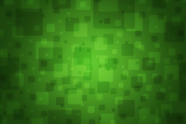 Background of squares of different sizes in green