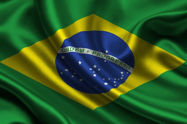Bandiera del Brasile verde giallo blu