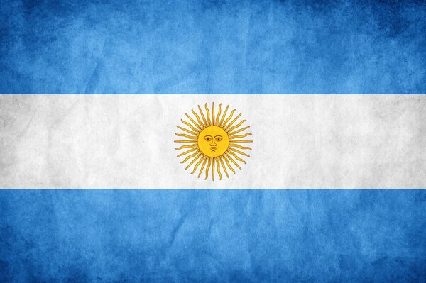 The blurred flag of Argentina. Testura