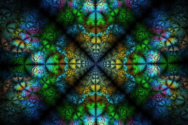 Symmetrische Textur in verschiedenen Farbtönen