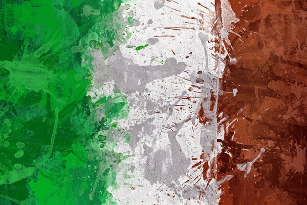 Flagge von Italien, Spritzer Farbe