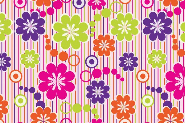 Texture di colore fiori e linee su rosa