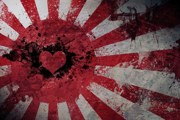 The red and white flag of blackened love