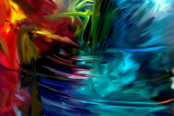 Texture de couleur avec de larges coups de pinceau