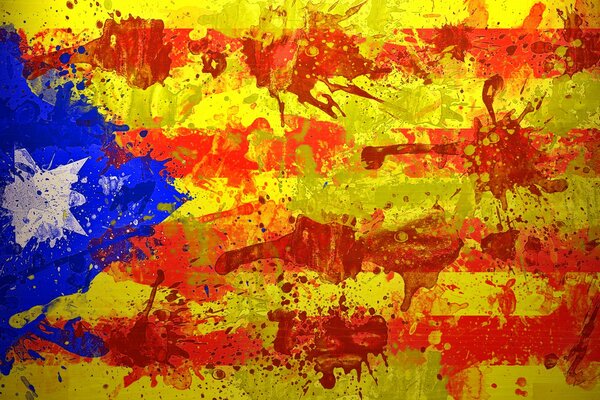 Background unofficial flag of the Catalan lands