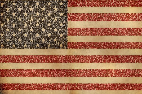 Drapeau des États-Unis, un pays composé de cinquante États