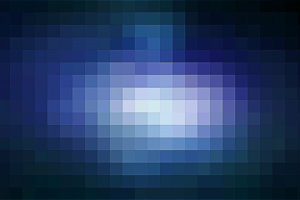 Minimalist blue background with pixels