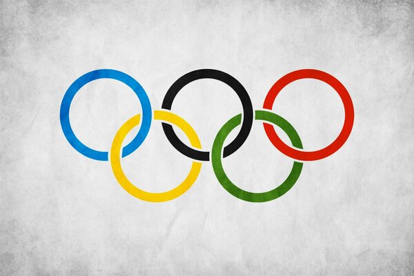 Olympic flag, multicolored rings