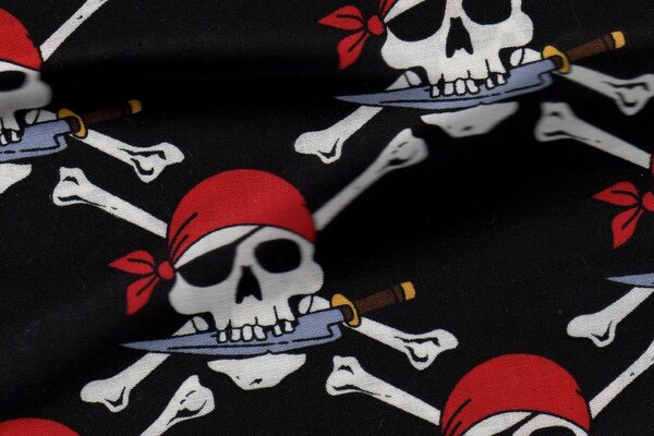 Pirate flag chepep with a dagger