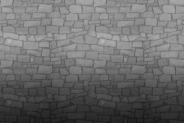 A wall in the form of gray stones