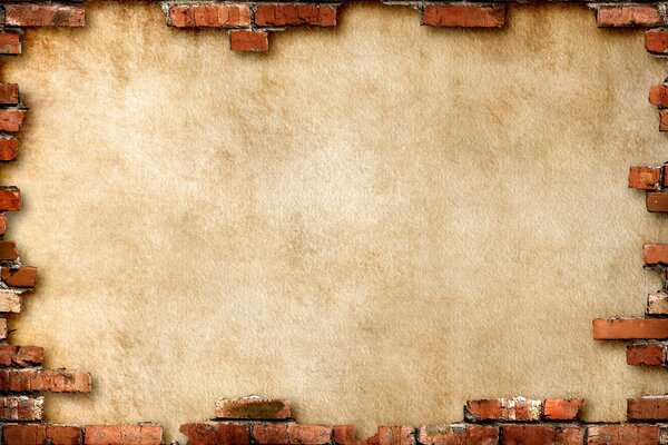 Brown background on a brick wall