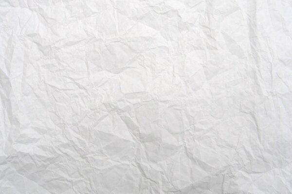 White crumpled paper as a background