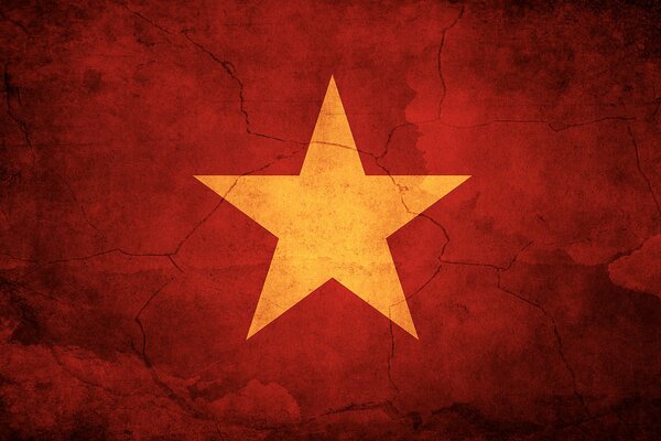 Red bottle of Vietnam with a star