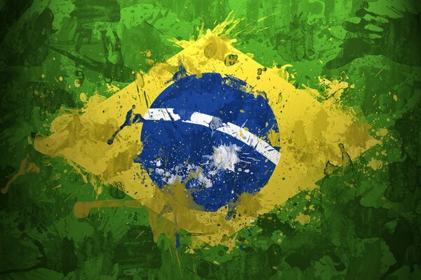 Texture du Globe sous la forme d un drapeau brésilien