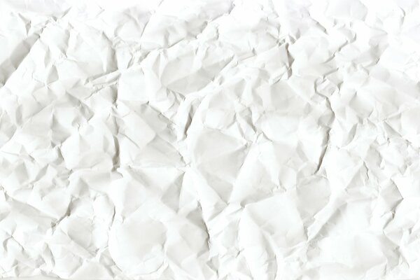 Crumpled white sheet of paper