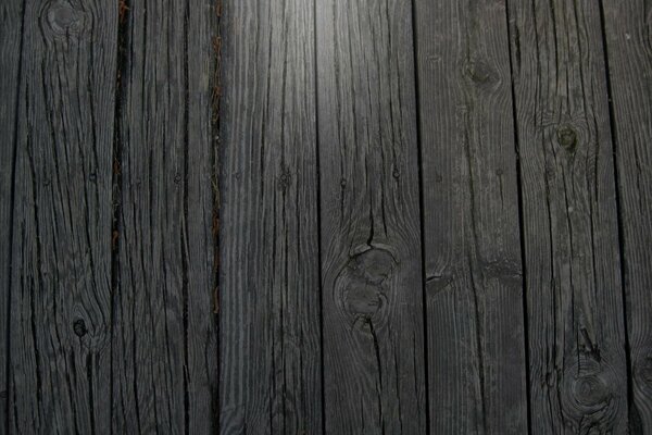 Black wood planks