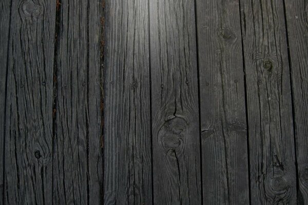 Planches de bois noir