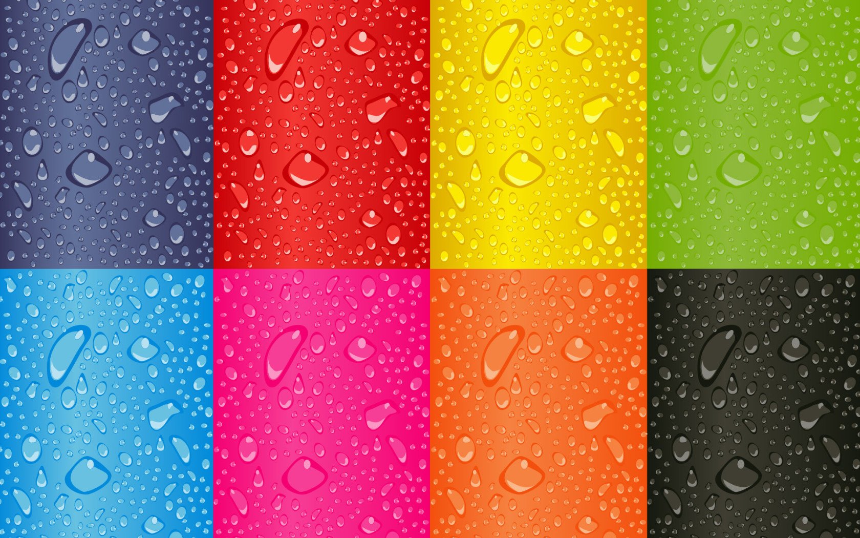 gocce colore arcobaleno acqua