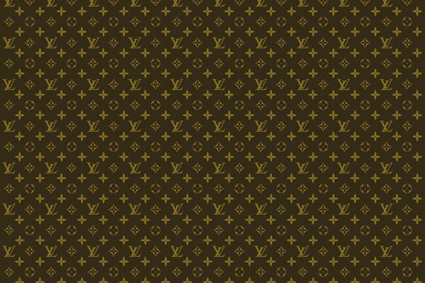 Louis Vuitton logo in gold color