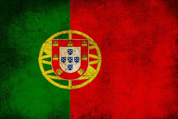 Fantazyjnie postarzana Flaga Portugalii