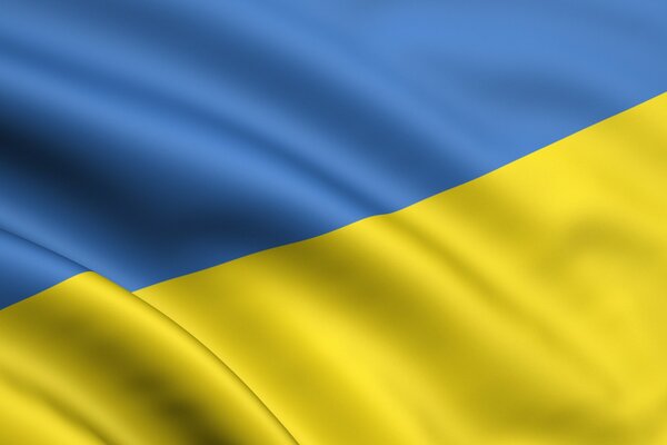 Blau-gelbe Flagge der Ukraine