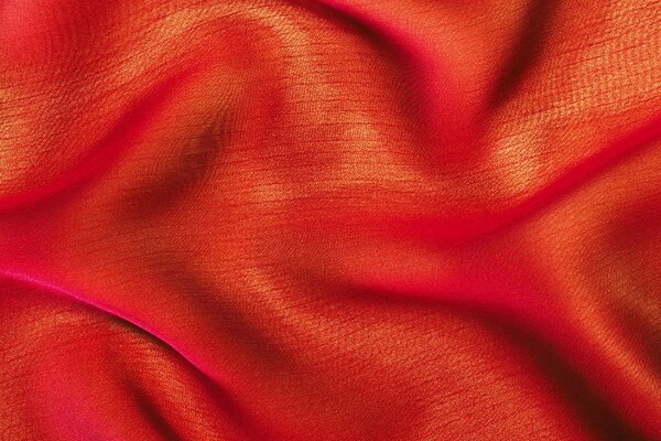 Cloth made of red-orange silk fabric