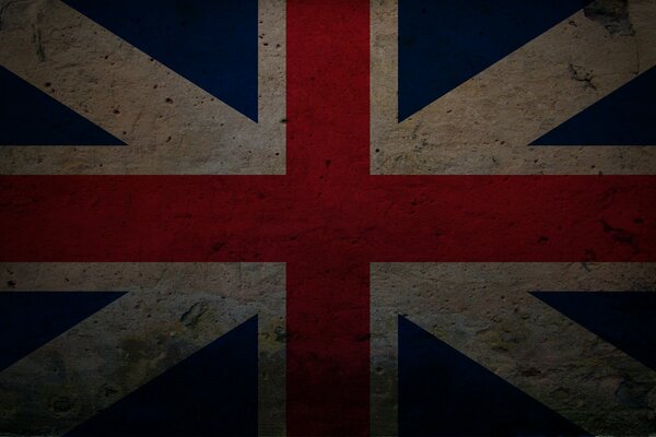 English flag in grunge style