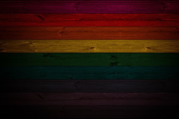Wooden textures painted in rainbow colors